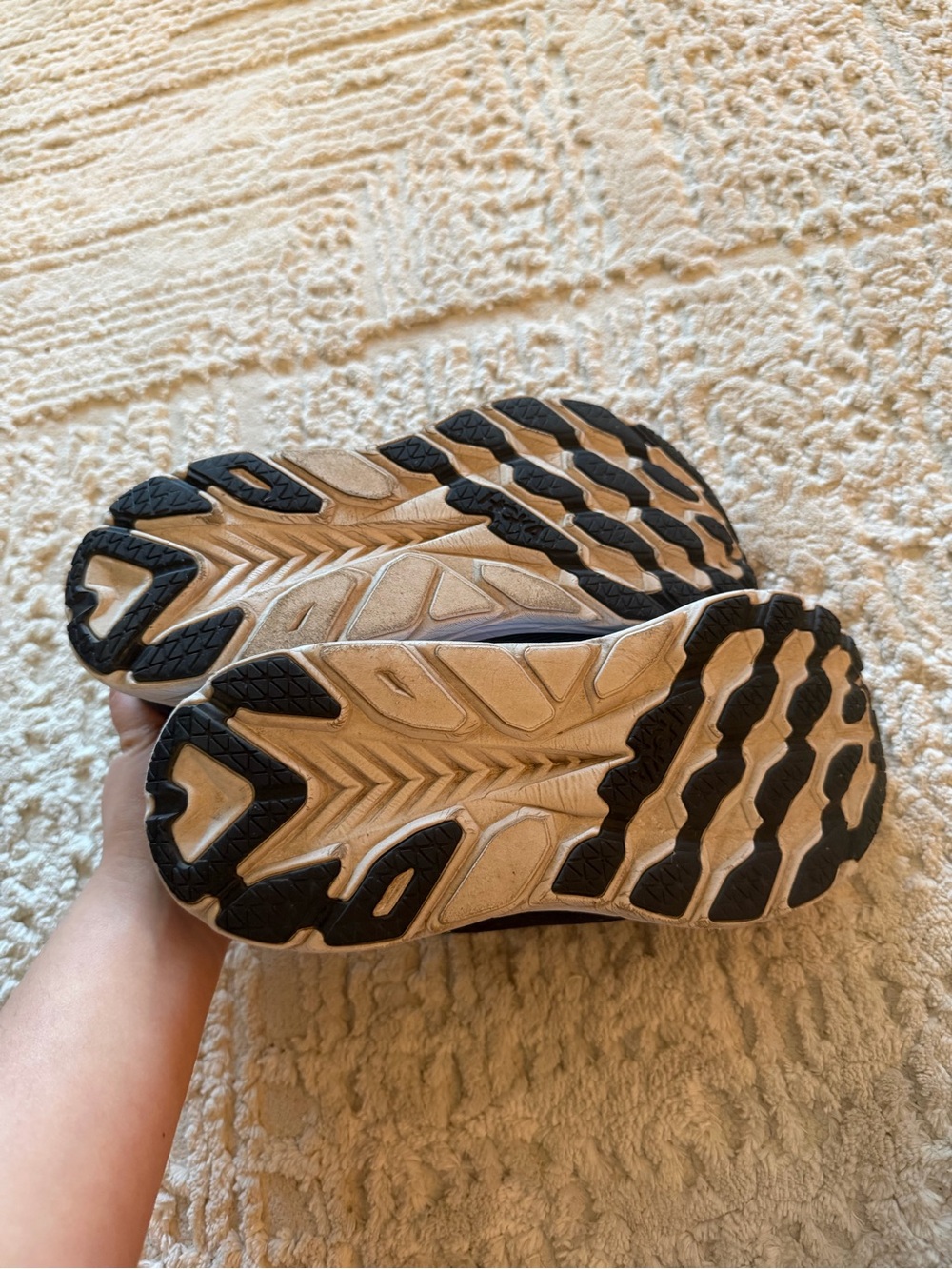 Hoka Men's Black and White Performance Running Shoes - Picture 4 of 5